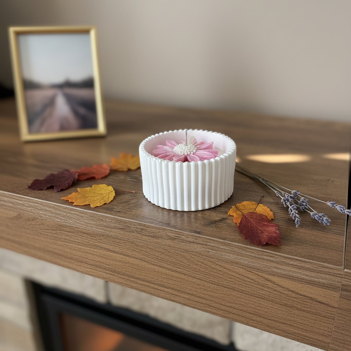 Dark Rose – Petite Candle (Pink Daisy)