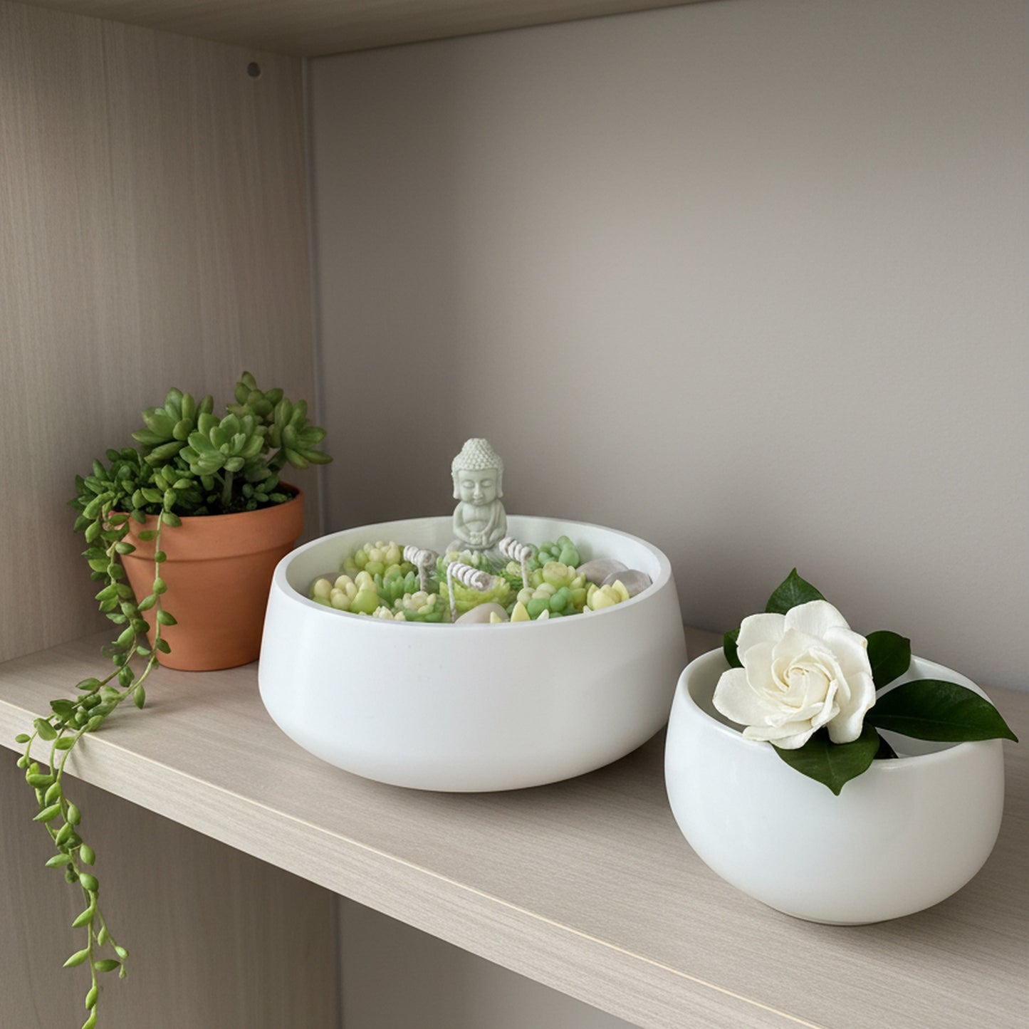 Gardenia Mist – Artisan Bowl (Zen Buddha)