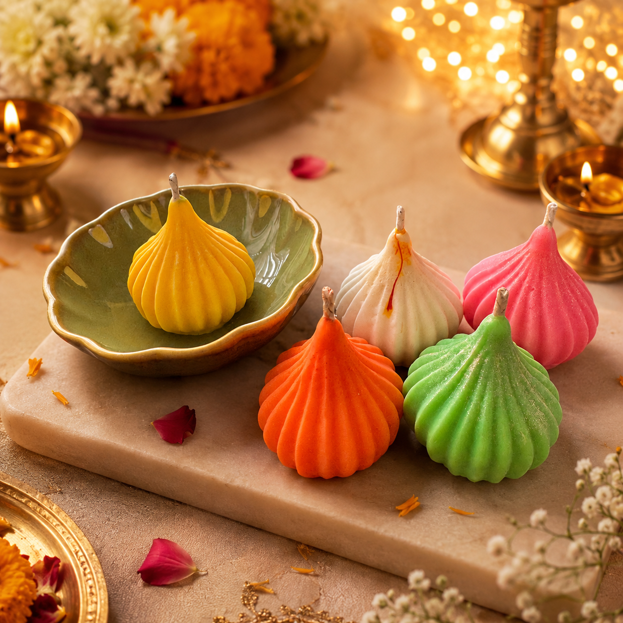 Festive Modak Candle Set