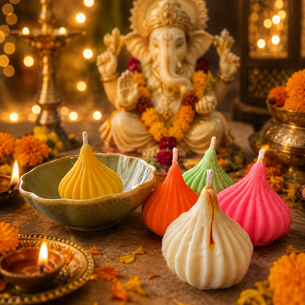 Festive Modak Candle Set