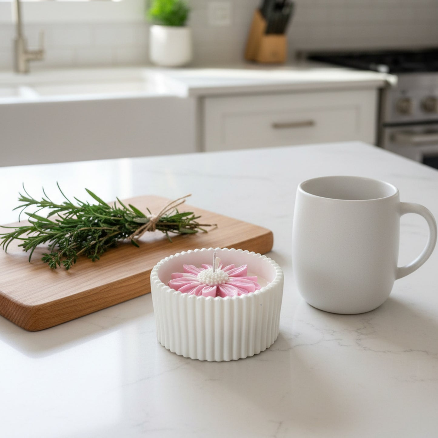 Blush Rose – Petite Candle (Pink Daisy)