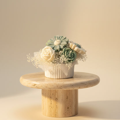 Golden Champagne Candle Bouquet (Meadow Mist)