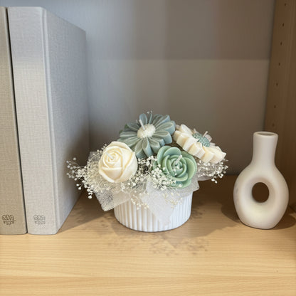 Golden Champagne Candle Bouquet (Meadow Mist)