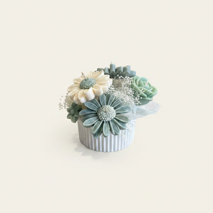 Golden Champagne Candle Bouquet (Meadow Mist)