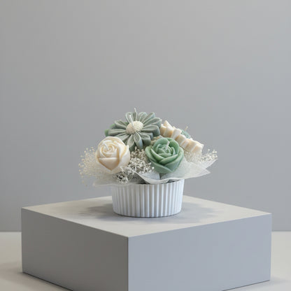 Golden Champagne Candle Bouquet (Meadow Mist)