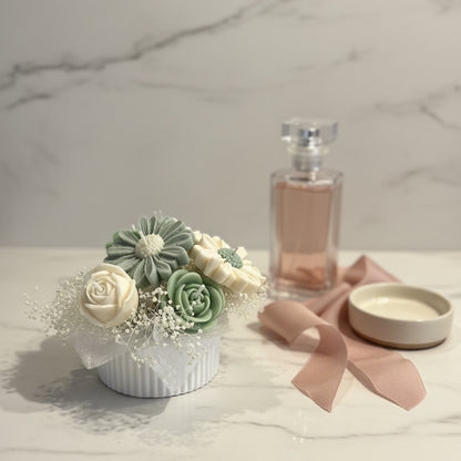 Golden Champagne Candle Bouquet (Meadow Mist)