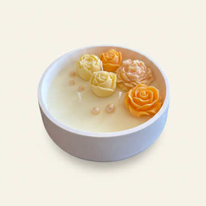 White Magnolia – Artisan Bowl (Floral Yellow)
