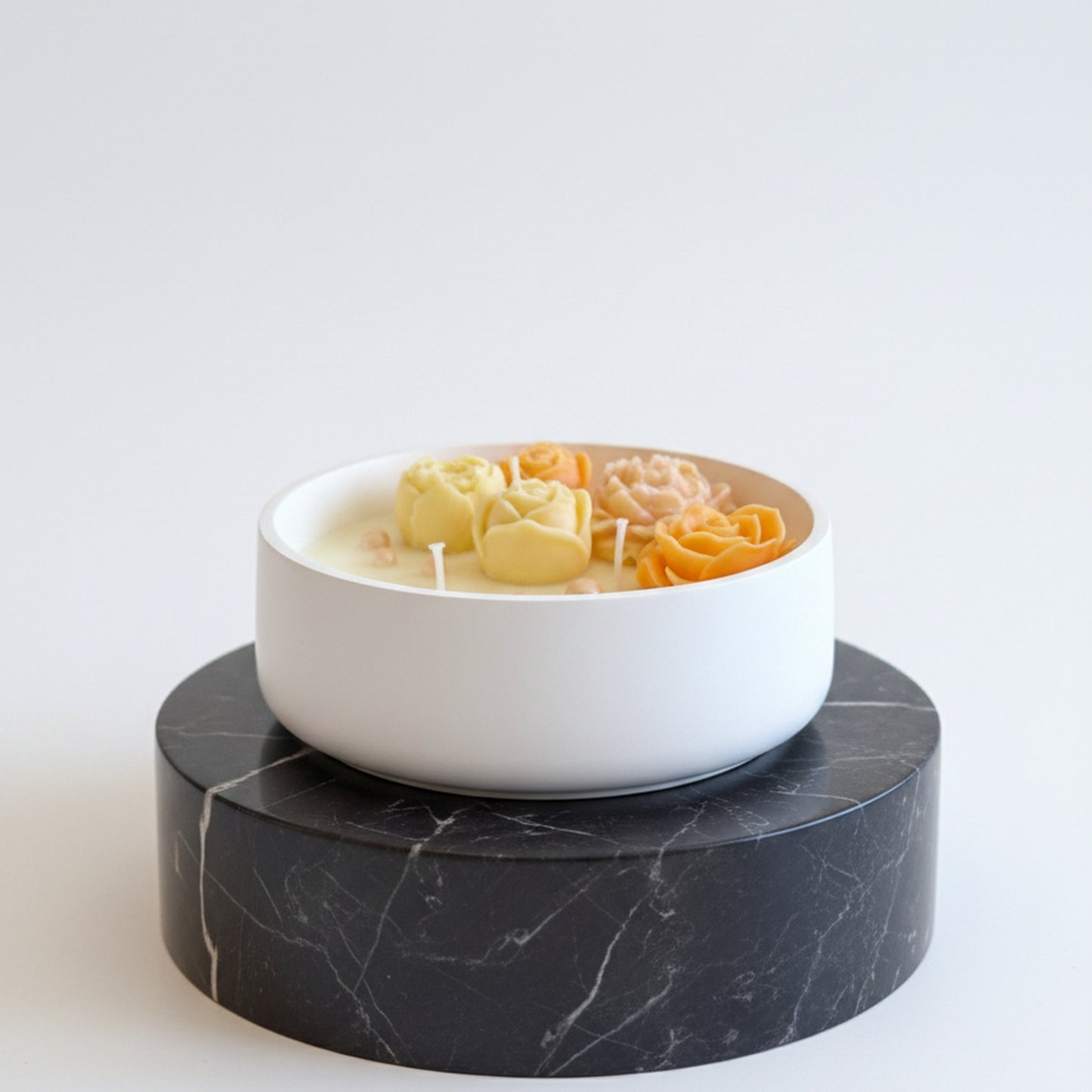 White Magnolia – Artisan Bowl (Floral Yellow)