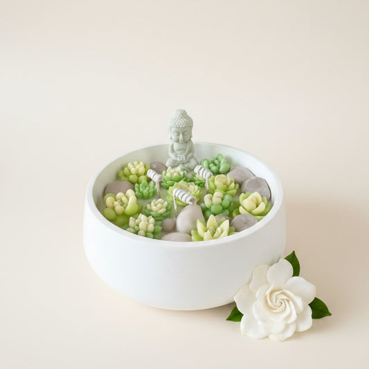 Gardenia Mist – Artisan Bowl (Zen Buddha)