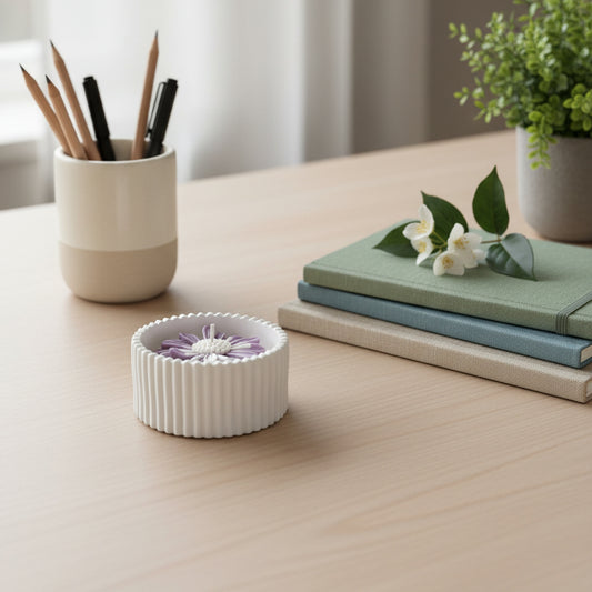 Moonlit Jasmine – Petite Candle (Purple Daisy)