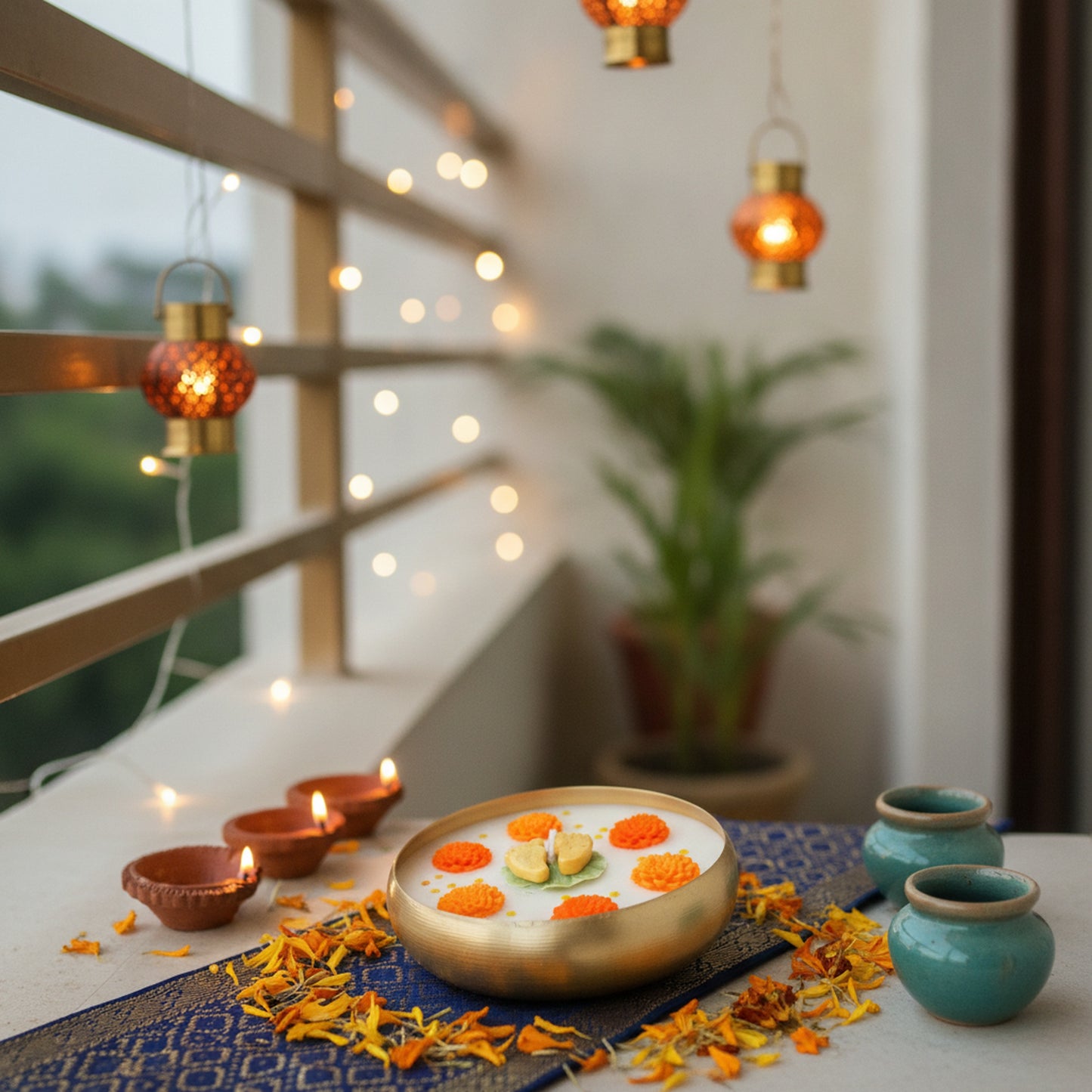 Dark Rose - Lakshmi Feet - Urli Bowl Collection