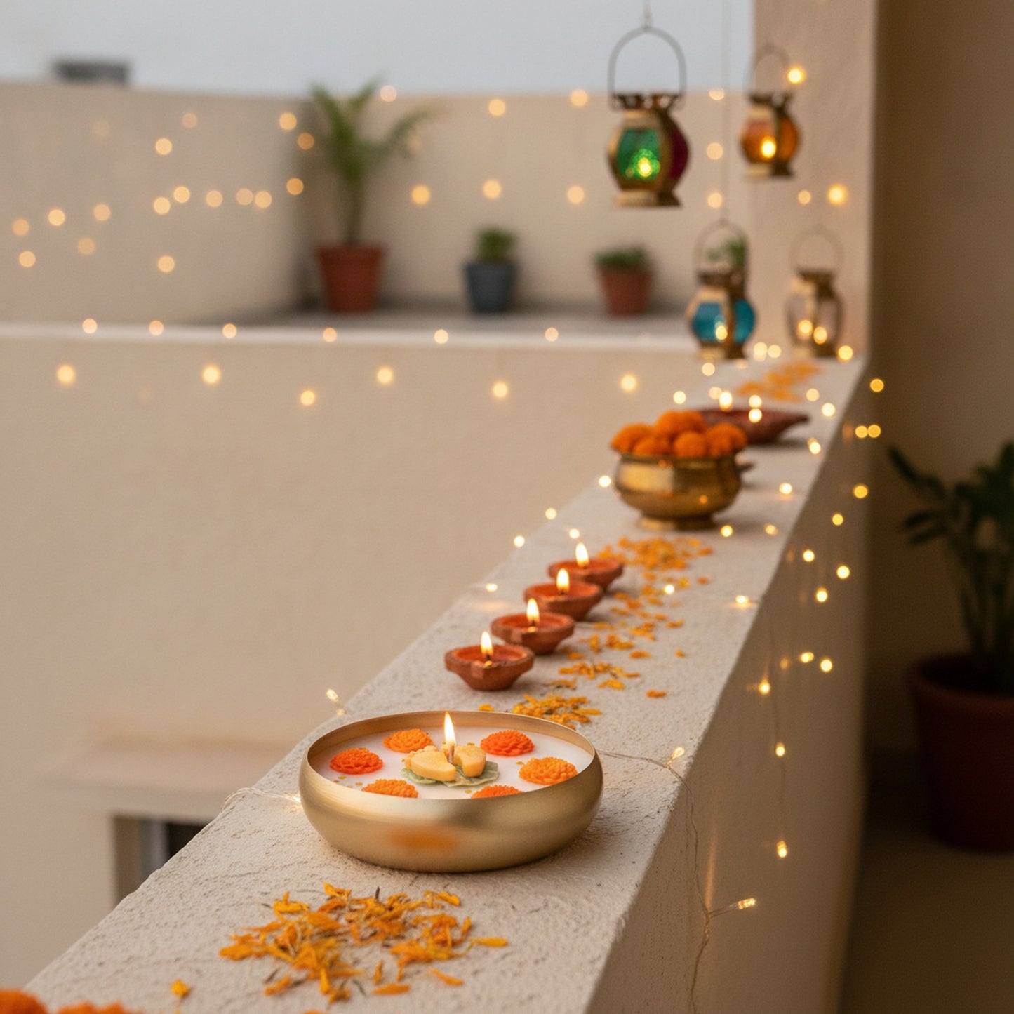Dark Rose - Lakshmi Feet - Urli Bowl Collection