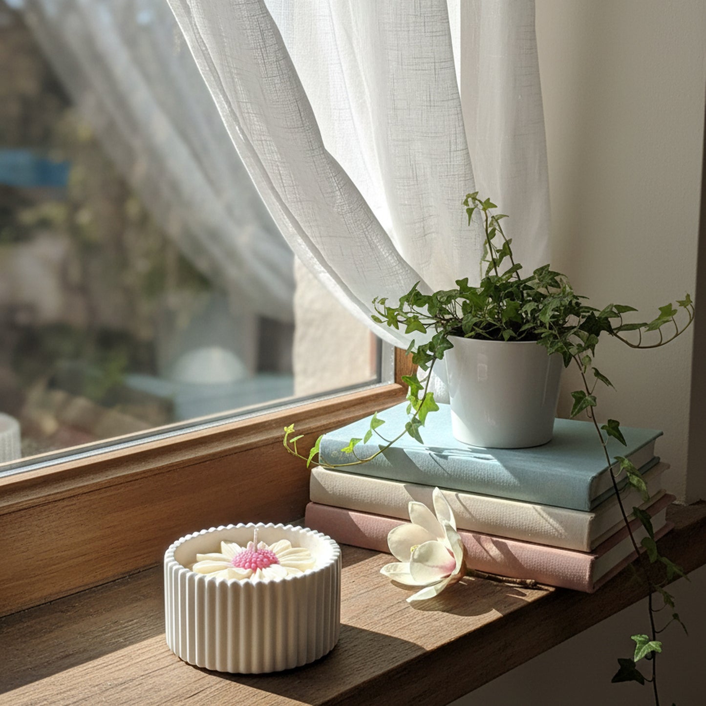 White Magnolia – Petite Candle (White Daisy)