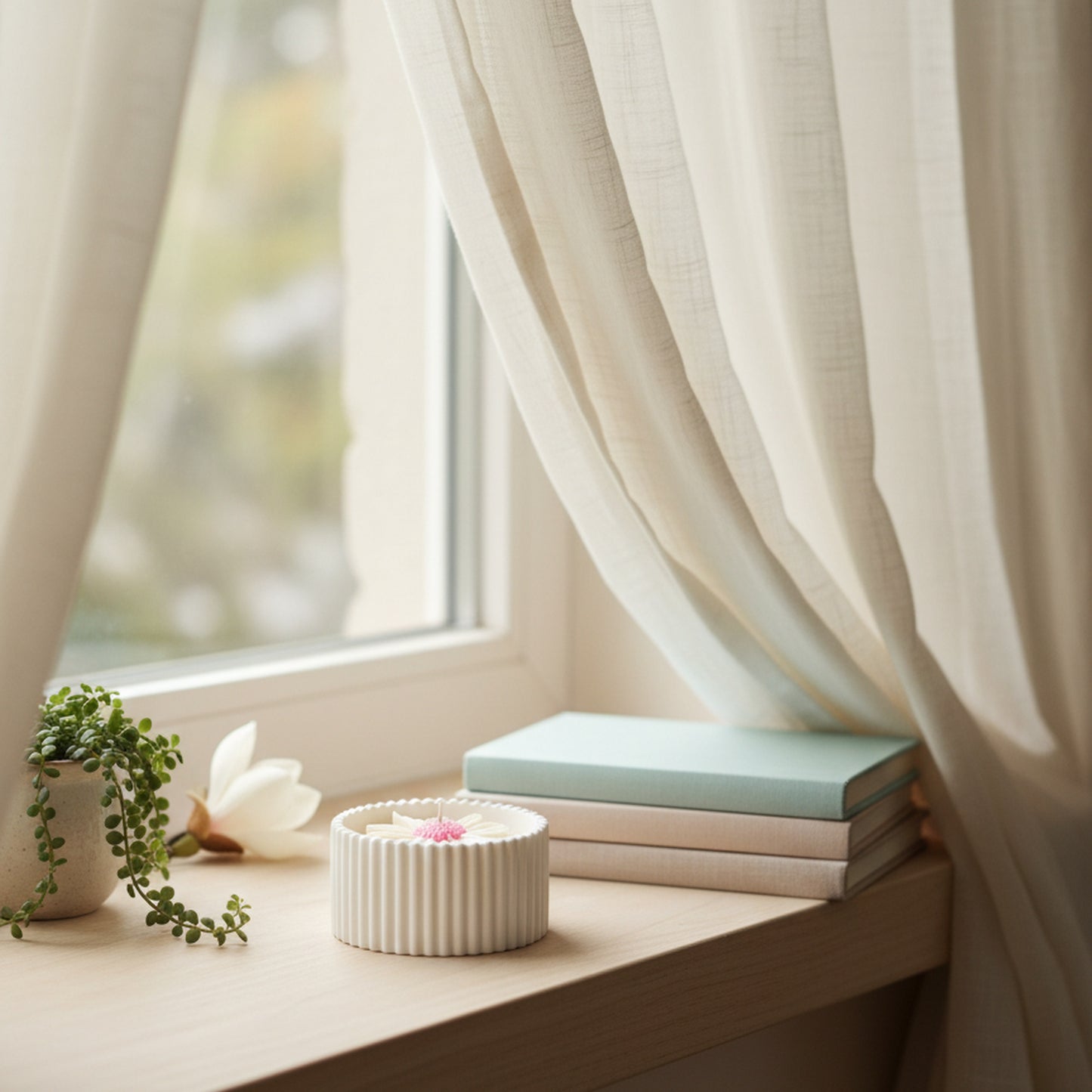 White Magnolia – Petite Candle (White Daisy)