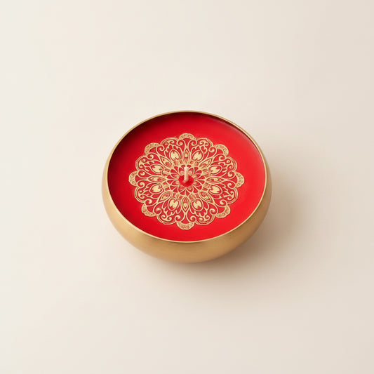 Sandalwood Ember - Golden Mandala - Urli Bowl Collection