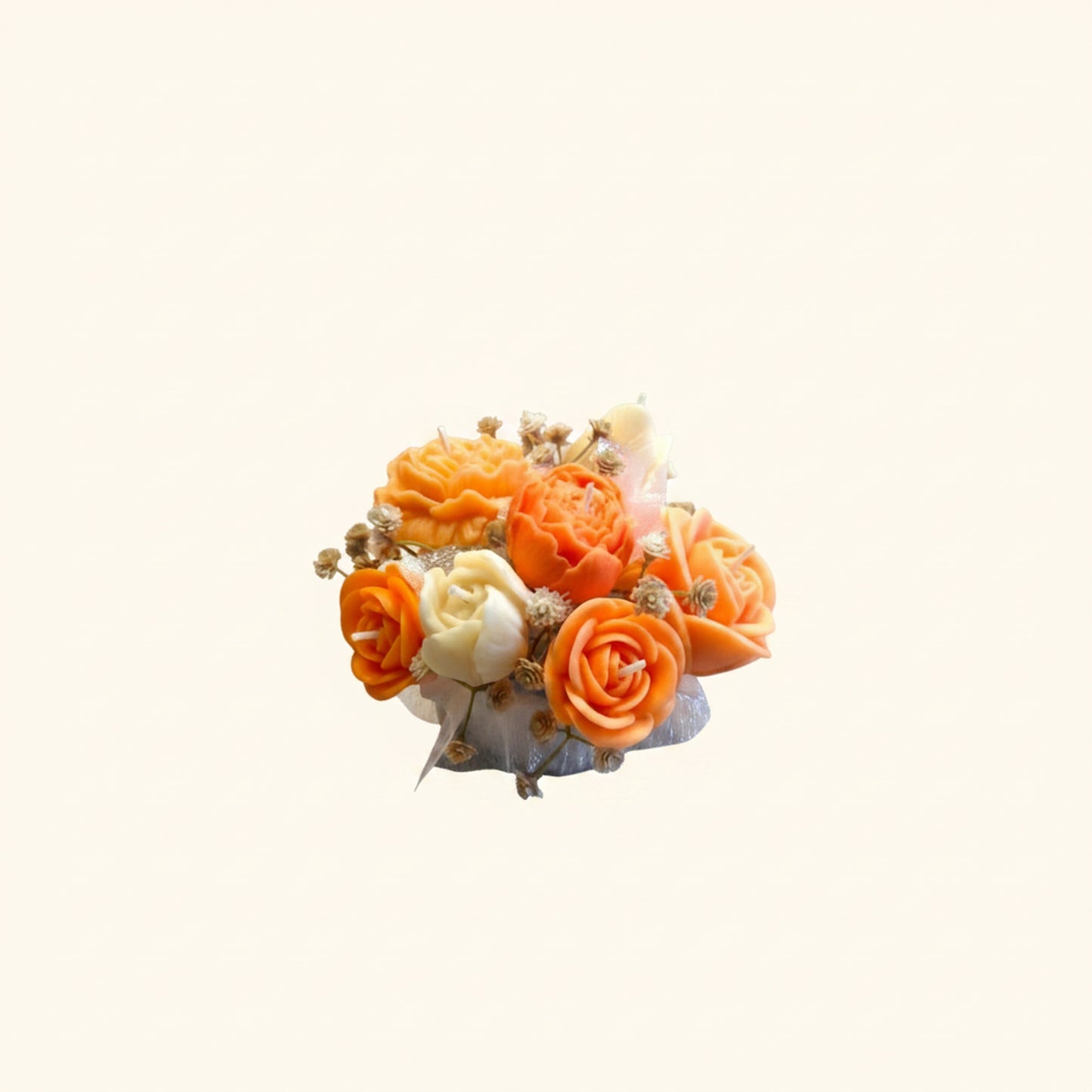 Dark Rose Candle Bouquet (Citrus Bloom)