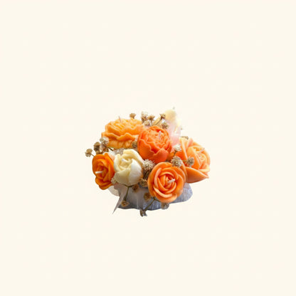 Dark Rose Candle Bouquet (Citrus Bloom)