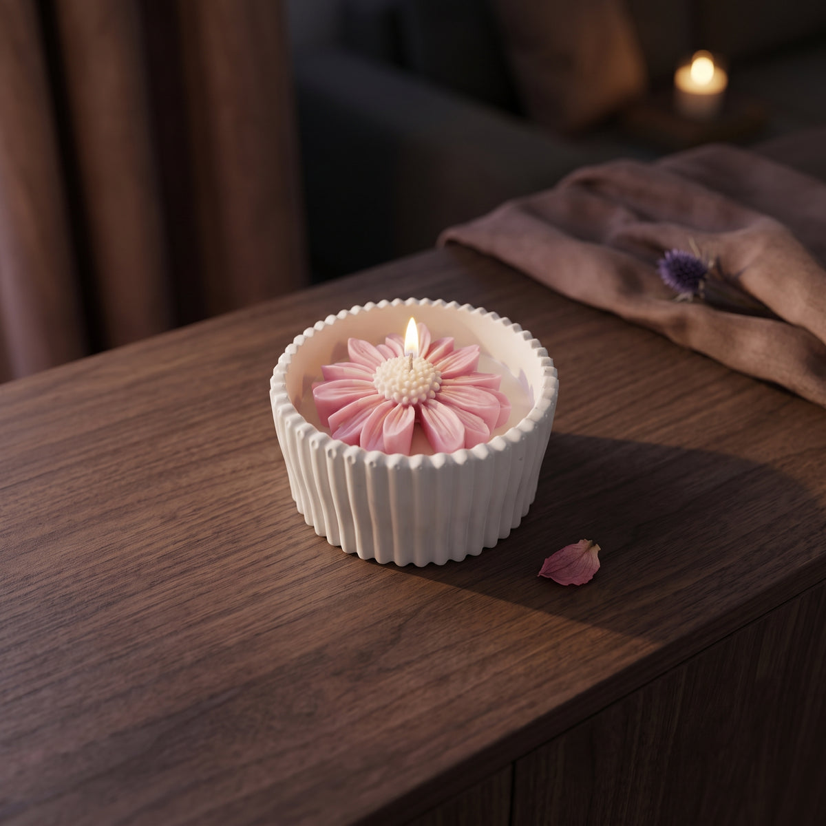 Blush Rose – Petite Candle (Pink Daisy)