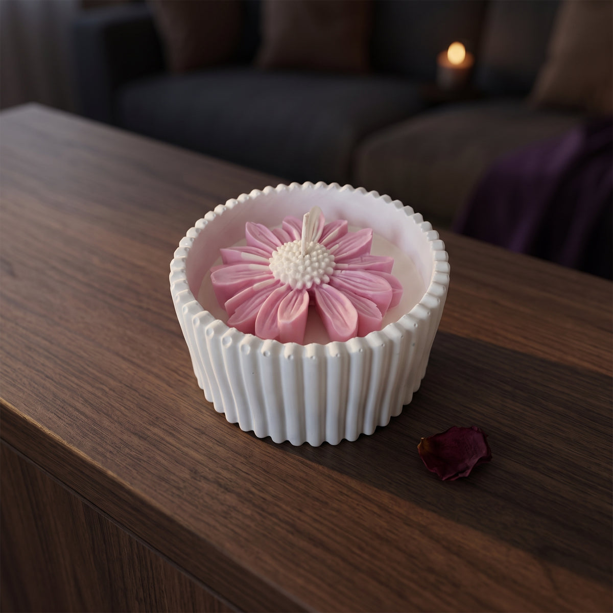 Blush Rose – Petite Candle (Pink Daisy)
