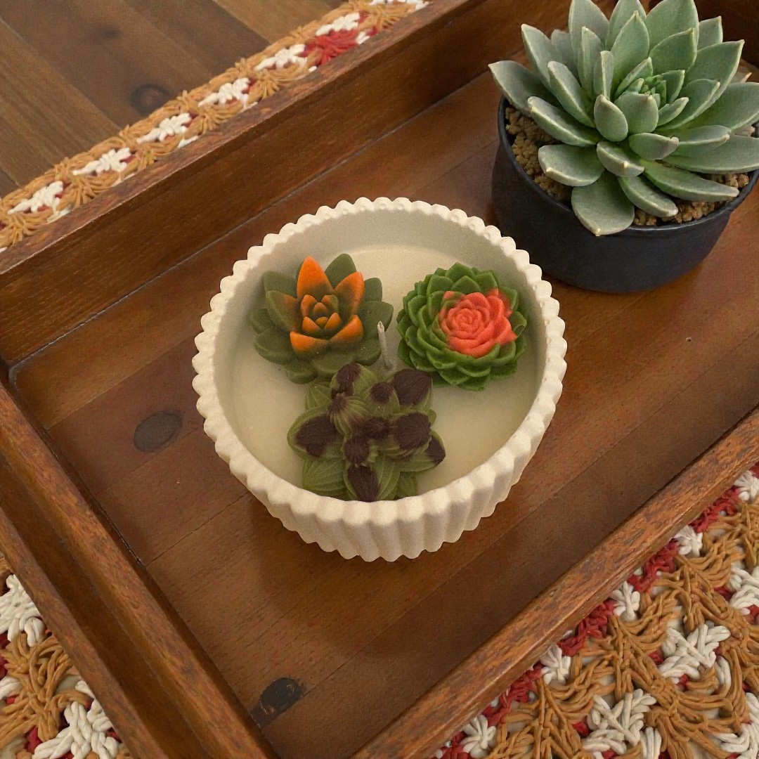 Artisan gathering bowl candle