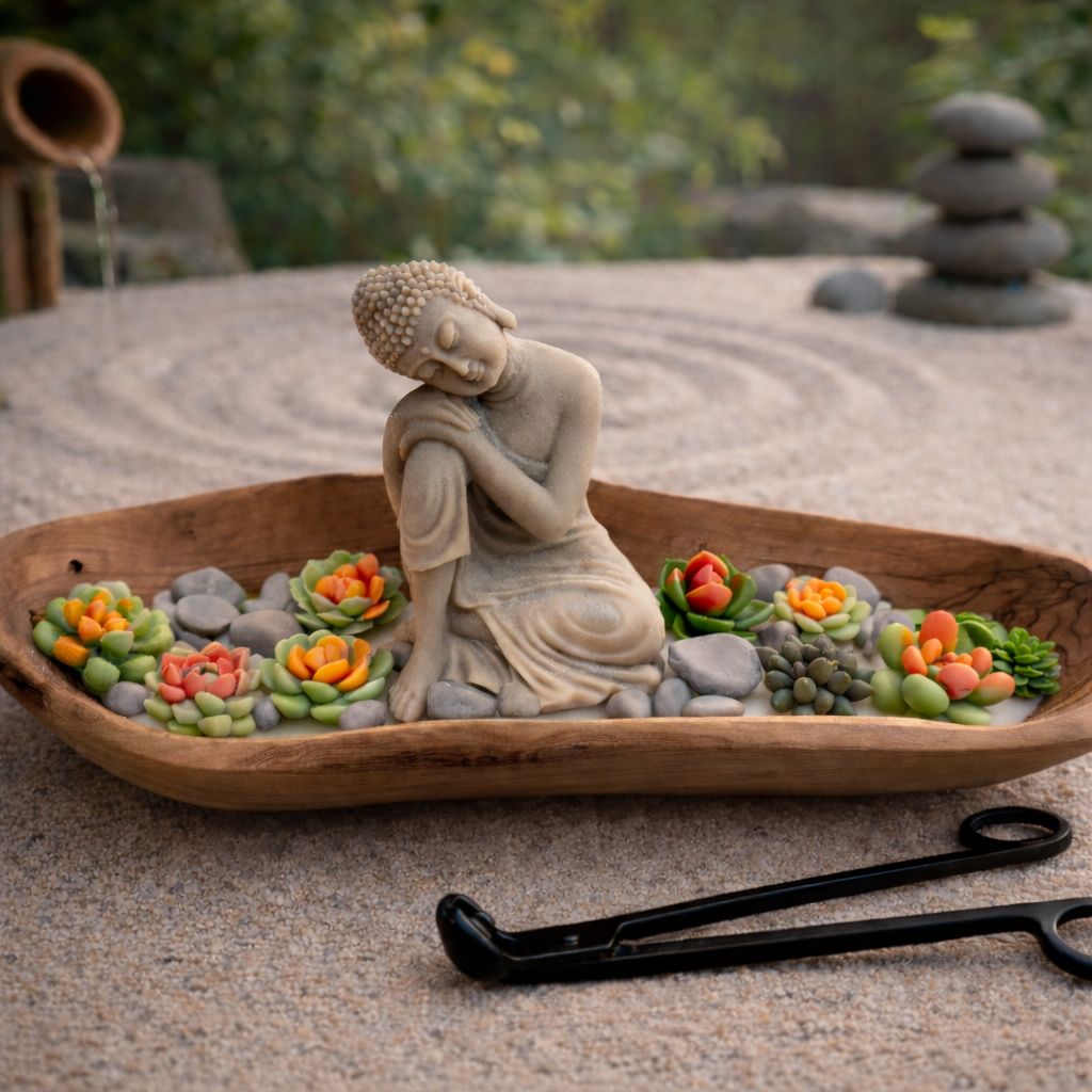 Petite floral bowl candle